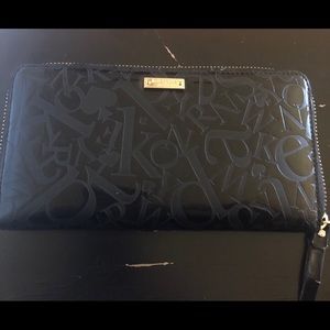 Black patent leather wallet- great condition